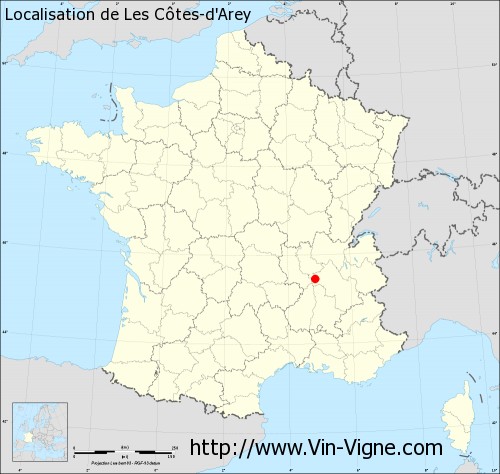 Carte de Les Côtes-d'Arey
